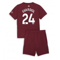 Echipament fotbal Manchester City Josko Gvardiol #24 Tricou Treilea 2024-25 pentru copii maneca scurta (+ Pantaloni scurti)